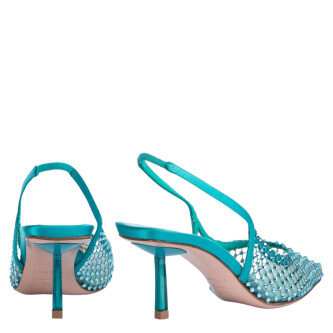 Pantofi turcoaz Gilda slingback