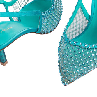 Pantofi turcoaz Gilda slingback