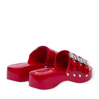 Sabot Philosophy x model Scholl din piele lacuita