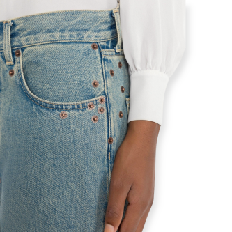 Pantaloni din denim bleu