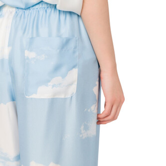 Pantaloni din twill de mătase Archive Clouds 205