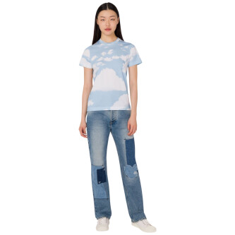 Tricou din jerseu de bumbac organic Archive Clouds 205