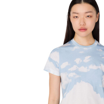 Tricou din jerseu de bumbac organic Archive Clouds 205
