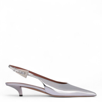 Pantofi slingback Jessica argintii 205