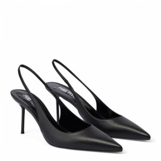 Pantofi slingback Lidia negri din piele naturala 105