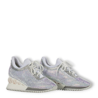 Sneakers Reiko Wave albi cu aplicatii cristale