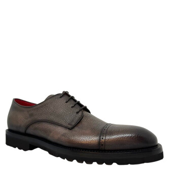 Pantofi Derby maro din piele naturală