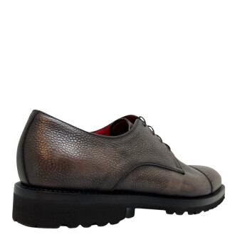 Pantofi Derby maro din piele naturală