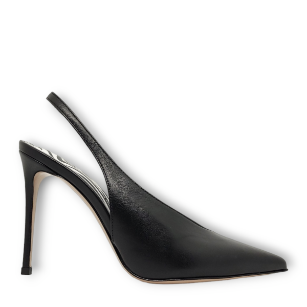 Pantofi Zebra Slingback negri