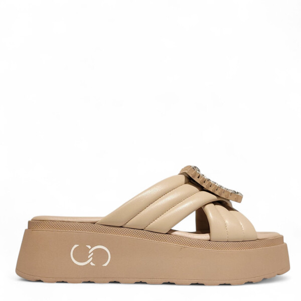 Papuci nude cu cristale 105