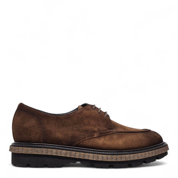 Pantofi derby maro din piele intoarsa 252U029.1 205