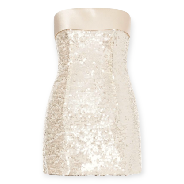 Rochie mini cu paiete ivory 25