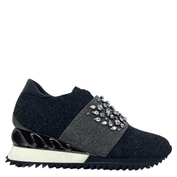 Sneakers Reiko Wave gri inchis